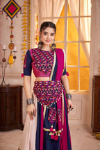 Monjolika Fashion Viscose Cotton Multi-Color Embroidery Navratri Lehenga Choli - Distacart