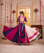 Monjolika Fashion Viscose Cotton Multi-Color Embroidery Navratri Lehenga Choli - Distacart