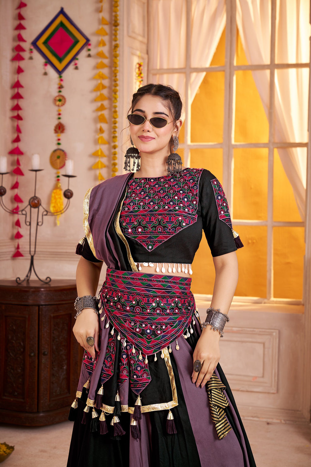 Monjolika Fashion Multicolor Viscose Cotton Navratri Chaniya Choli For Festival - Distacart