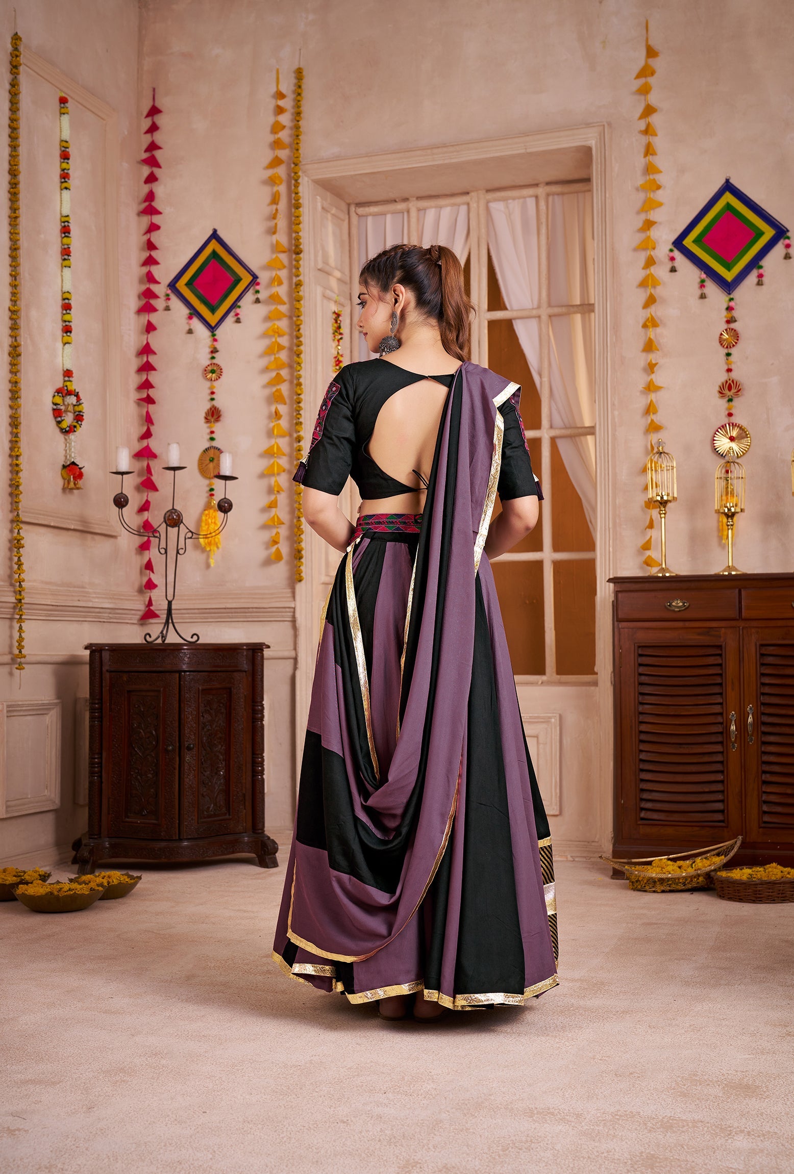 Monjolika Fashion Multicolor Viscose Cotton Navratri Chaniya Choli For Festival - Distacart