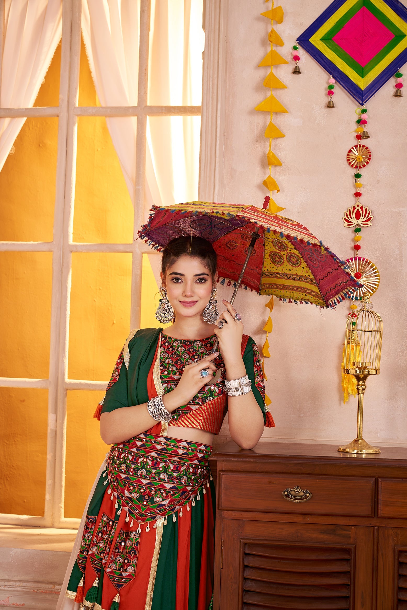 Monjolika Fashion Traditional Style Colorful Viscose Cotton Chaniya Choli Set For Navratri - Distacart