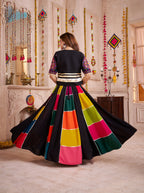 Monjolika Fashion Multicolor Viscose Cotton Navratri Chaniya Choli With Kutchi And Patch Work Jacket - Distacart