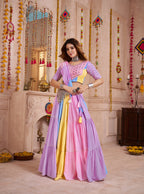 Monjolika Fashion Multicolor Viscose Cotton Navratri Chaniya Choli With Mirror Work - Distacart