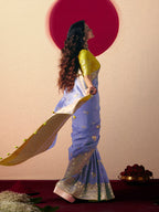 Monjolika Fashion Viscose Silk Lavender Saree With Rich Zari Weaving & Designer Tassels - Distacart