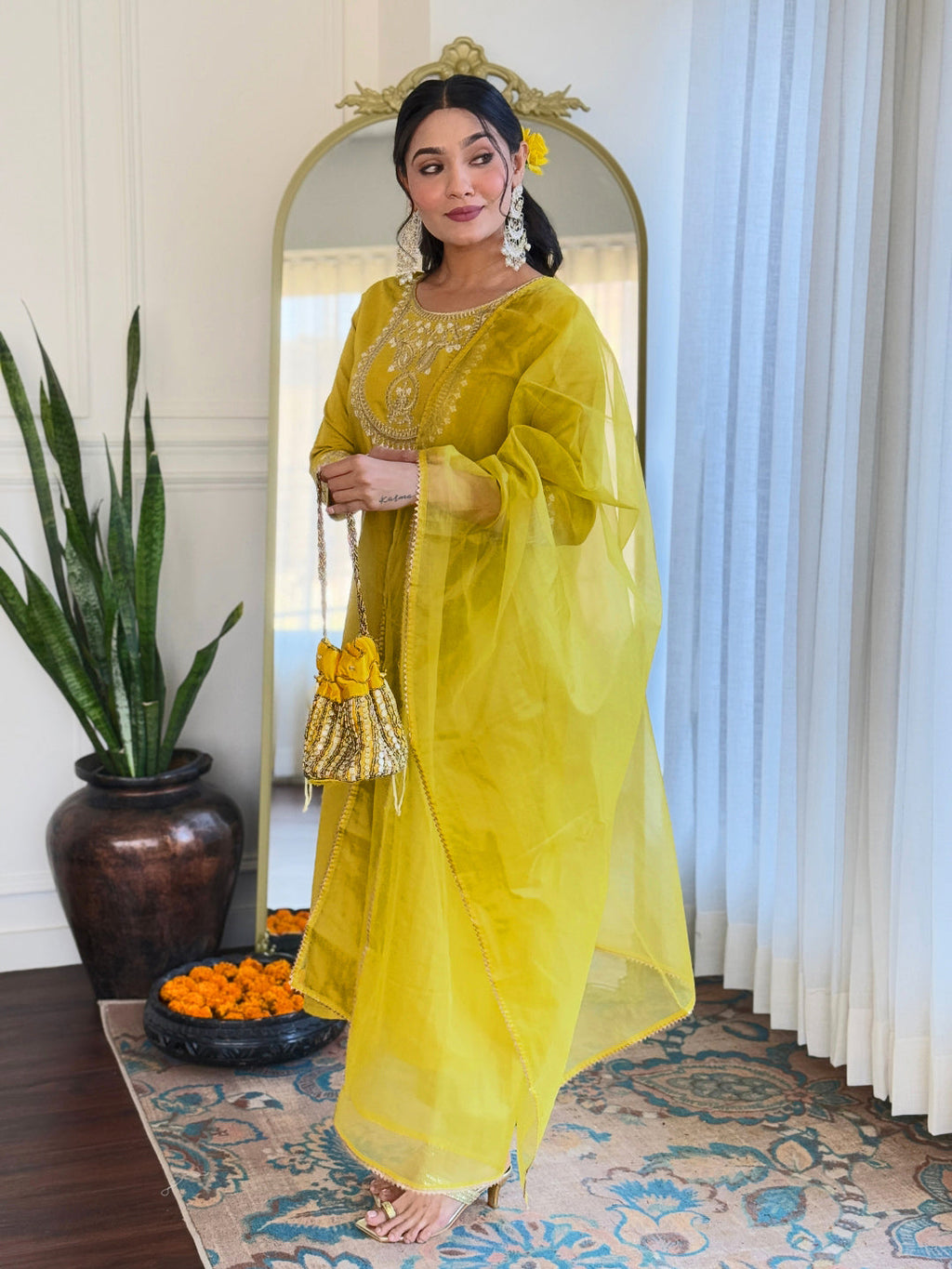 The52 Beautiful Embroidery Work with Rayon Slub Fabric Straight Kurta, Pant and Dupatta Set - Distacart
