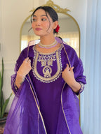 The52 Beautiful Embroidery Work with Rayon Slub Fabric Straight Kurta, Pant and Dupatta Set - Distacart