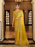 Monjolika Fashion Silk Blend Silk Saree In Mustard Yellow With Rich Meenakari Zari Weaving - Distacart