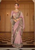 Monjolika Fashion Silk Blend Silk Saree In Onion Pink With Rich Meenakari Zari Weaving - Distacart