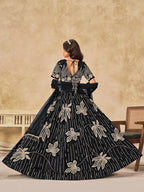 Monjolika Fashion Black Embroidered Art Silk Reception Trendy Lehenga Choli - Distacart