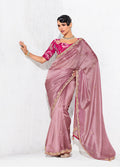 Monjolika Fashion Pink Fancy Fabric Embroidered Contemporary Saree - Distacart