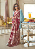 Monjolika Fashion Georgette Classic Saree with Fancy Work for Ceremonial in Red - Distacart