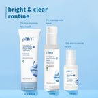 Plum Niacinamide Facewash, Toner & Face Serum Combo Tightens Pore, Fades Blemishes & Hydrates