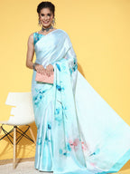 Saree Mall Floral with Printed Border Saree - Distacart