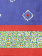 Saree Mall Blue & Off-White Dyed Effect Saree - Distacart
