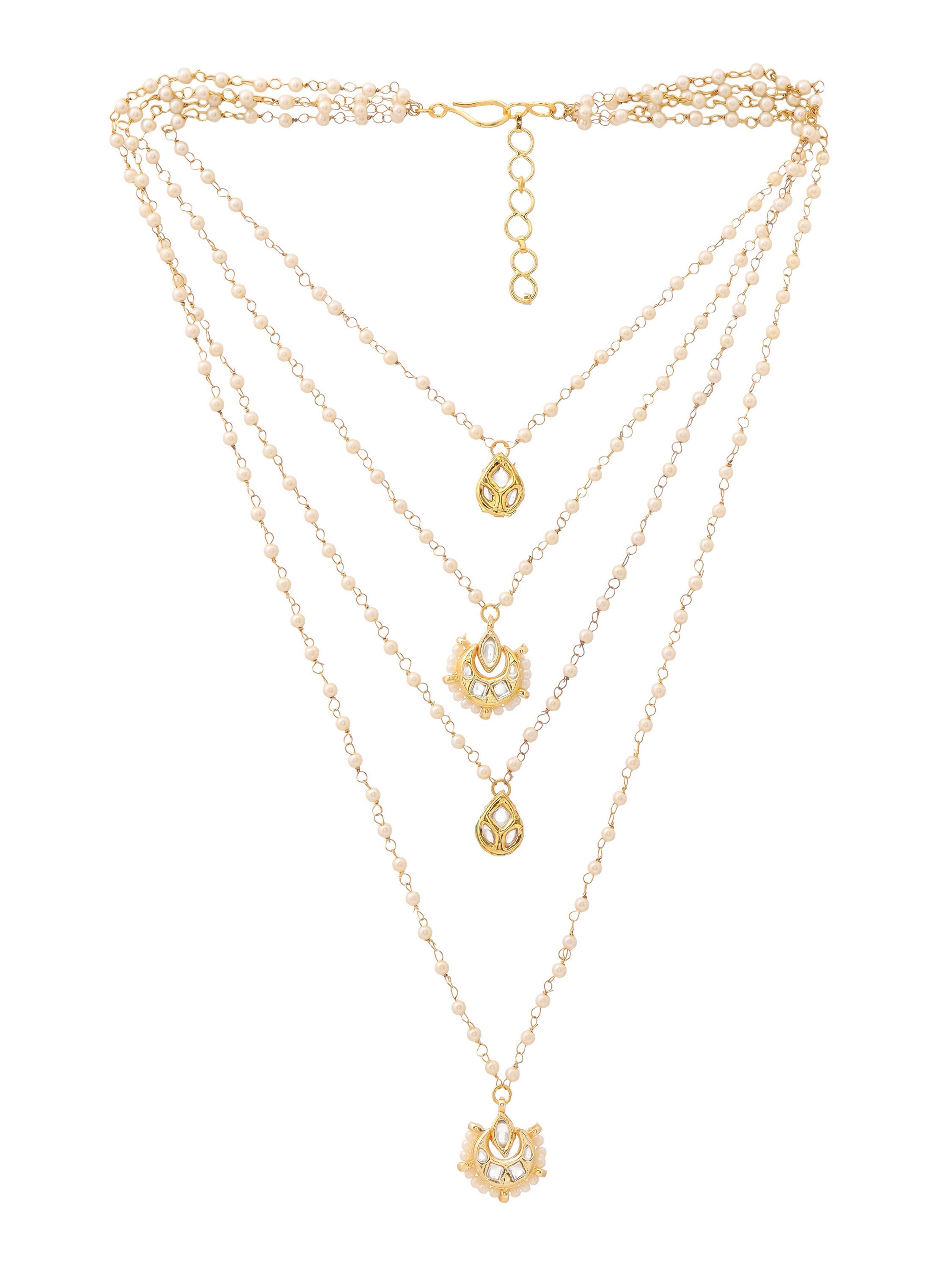 Ruby Raang Gold Kundan Layered Necklace