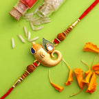 Spiritual Lord Ganesha Rakhi & Healthy Almonds - Distacart