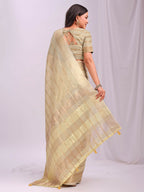 Shree Shyam Fashion Organza Gold Saree - Distacart