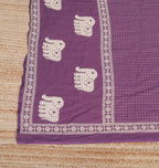 Miravan Womens Purple Cotton Animal Print Kurta With Palazzo And Dupatta - Distacart