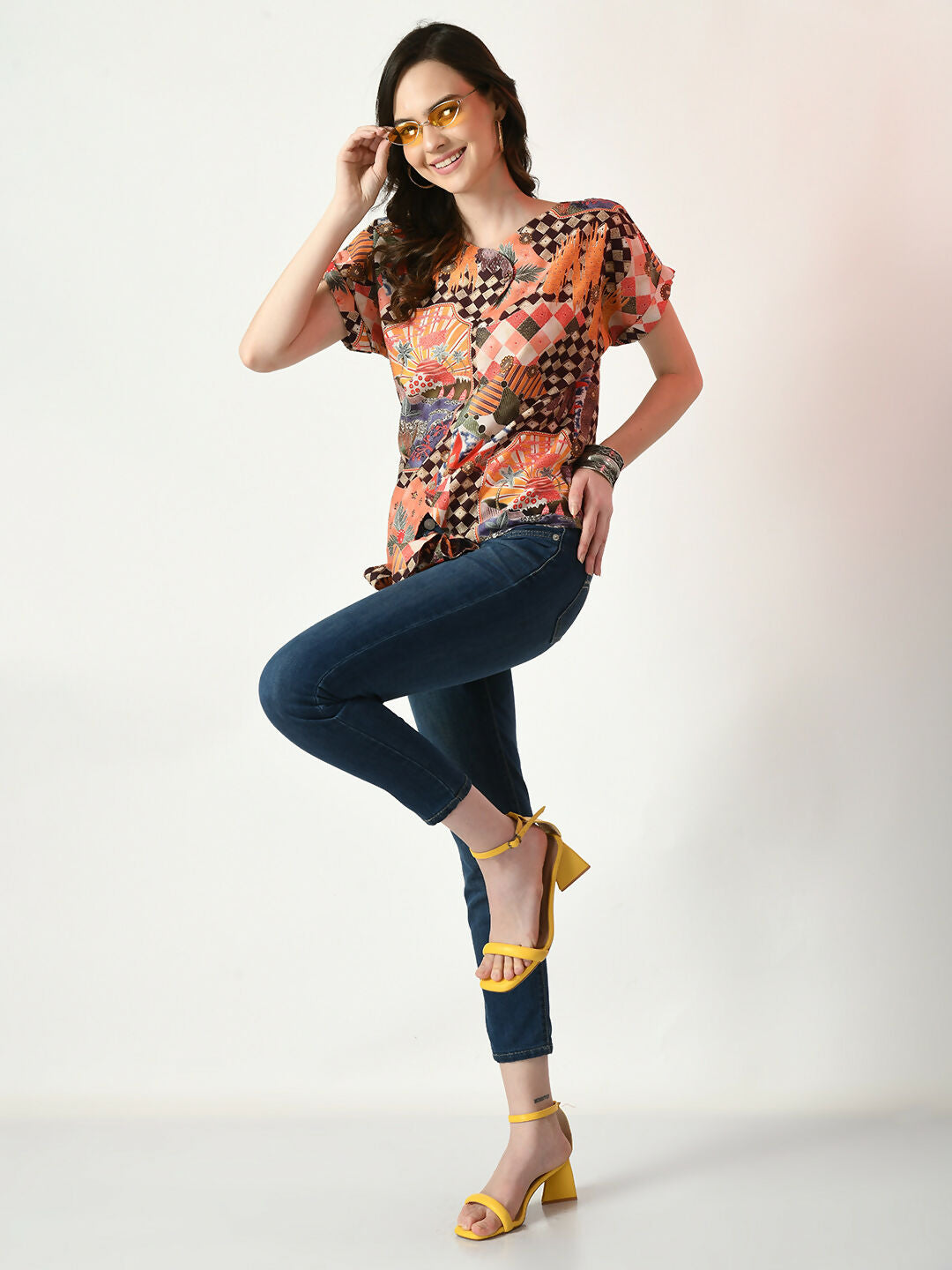 Myshka Women's Multi Printed Top
