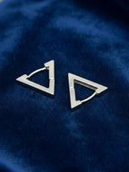 NVR Men's Silver Plated Geomatric Shaped Stud Earrings - Distacart