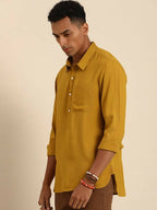Mustard Men Rayon Boxy Opaque Casual Shirt - Mahotsav