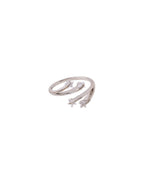 NVR Women's Stylish Latest Silver Plated Ring With Ad Stones