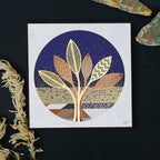 Tehzeeb Creations Golden Embossed Wall Painting
