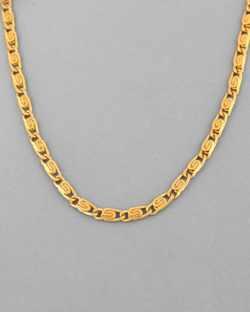 VOJ Gold-Polished Statement Chain
