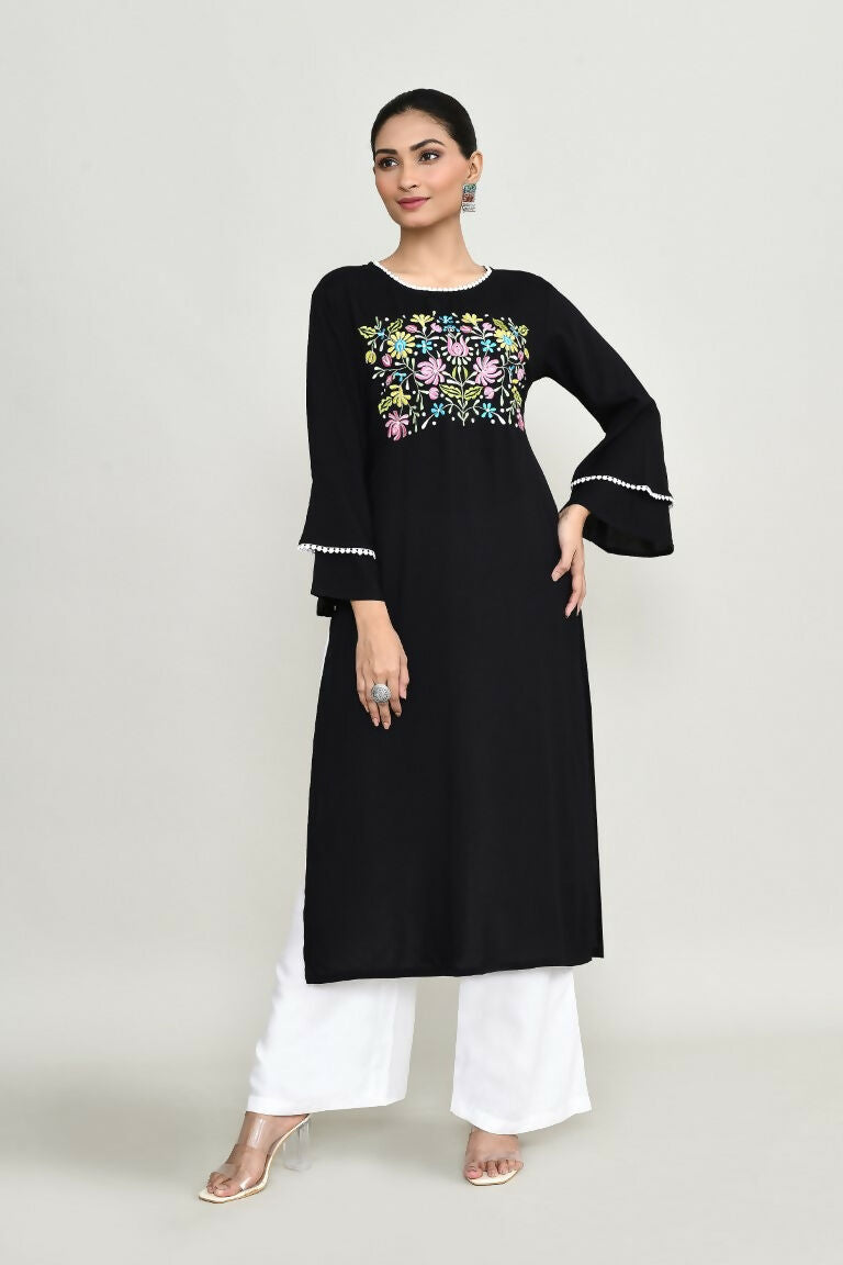 Joban Fashion Black Rayon Tunic