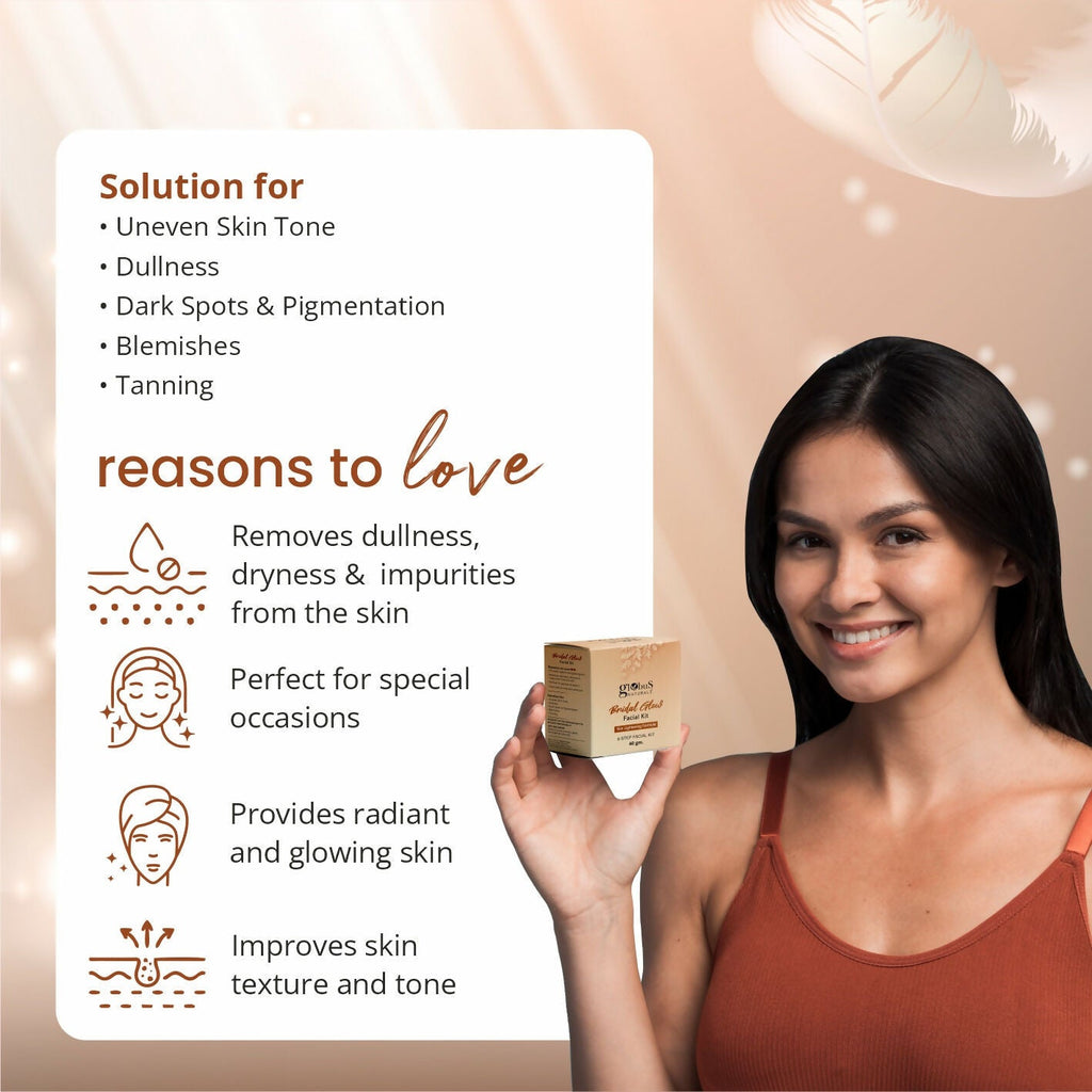 Globus Naturals Illuminating Bridal Glow 6 Step Facial Kit - Distacart