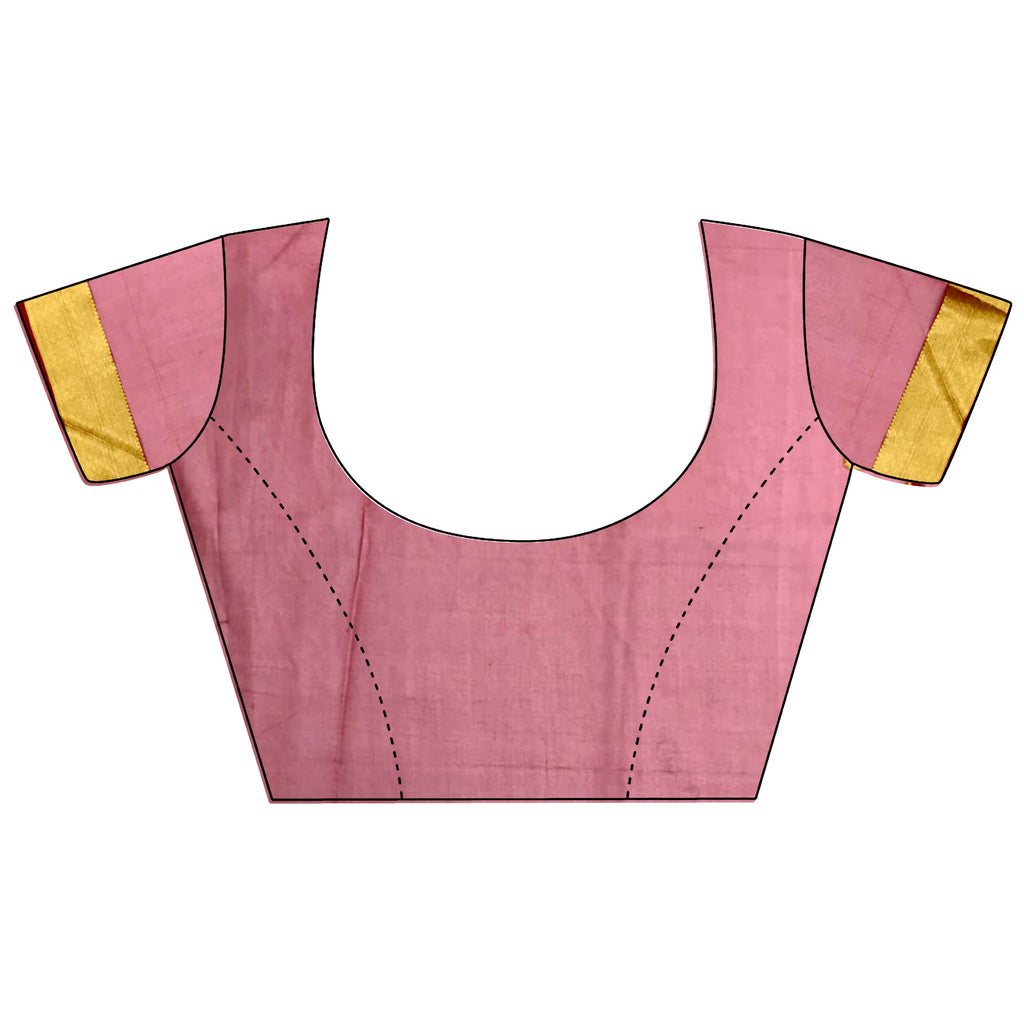 Joban Fashion Magenta Polka-Dot Zari Woven Organza Silk Banarasi Silk Saree - Distacart