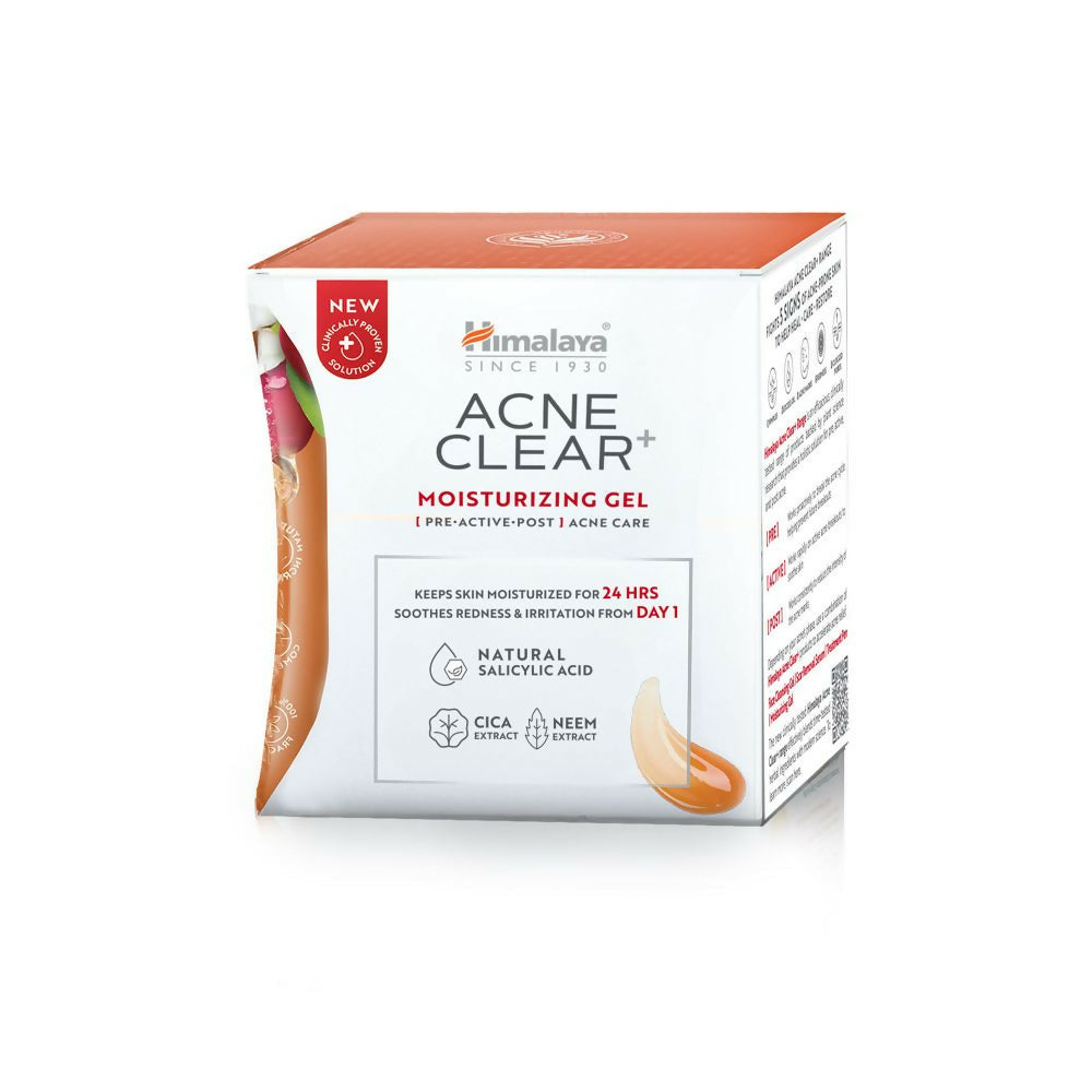 Himalaya Herbals Acne Clear+ Moisturizing Gel with Natural Salicylic Acid For Active Acne & Oily Skin - Distacart