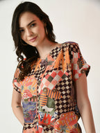 Myshka Women's Multi Printed Top