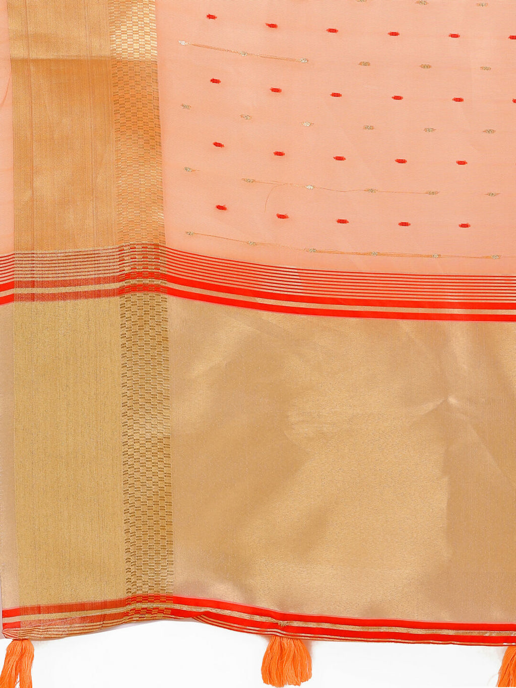 Shree Shyam Fashion Florance Peach Organza Saree