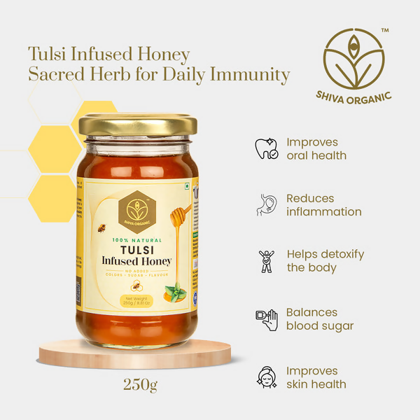 Shiva Organic Tulsi Infused Honey - Distacart