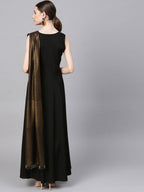 Ahalyaa Black Crepe Dress - Distacart