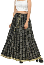 Mominos Fashion Moeza Cotton Black Printed Lehenga (Lancha)
