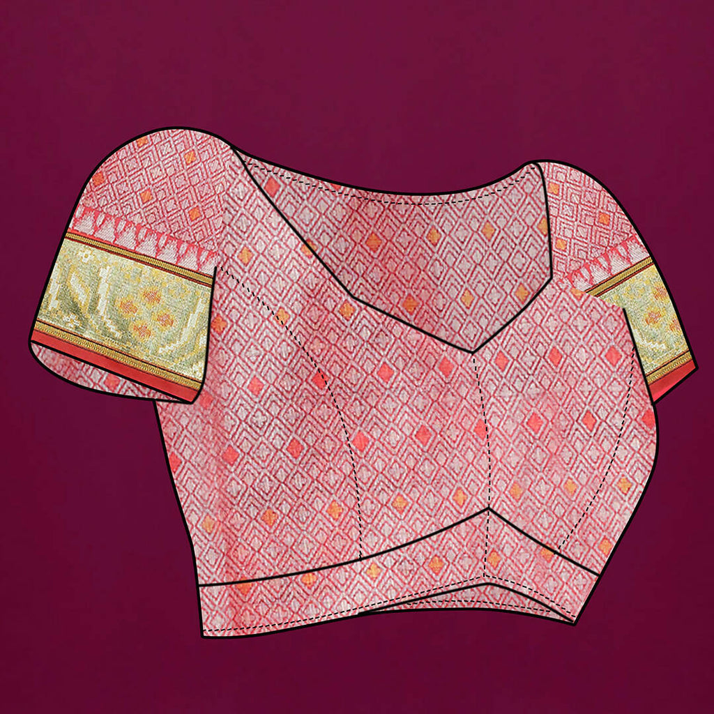 Lorenvalley Fashion Green Patola Silk Woven Design Zari Meenakari Weaving Saree