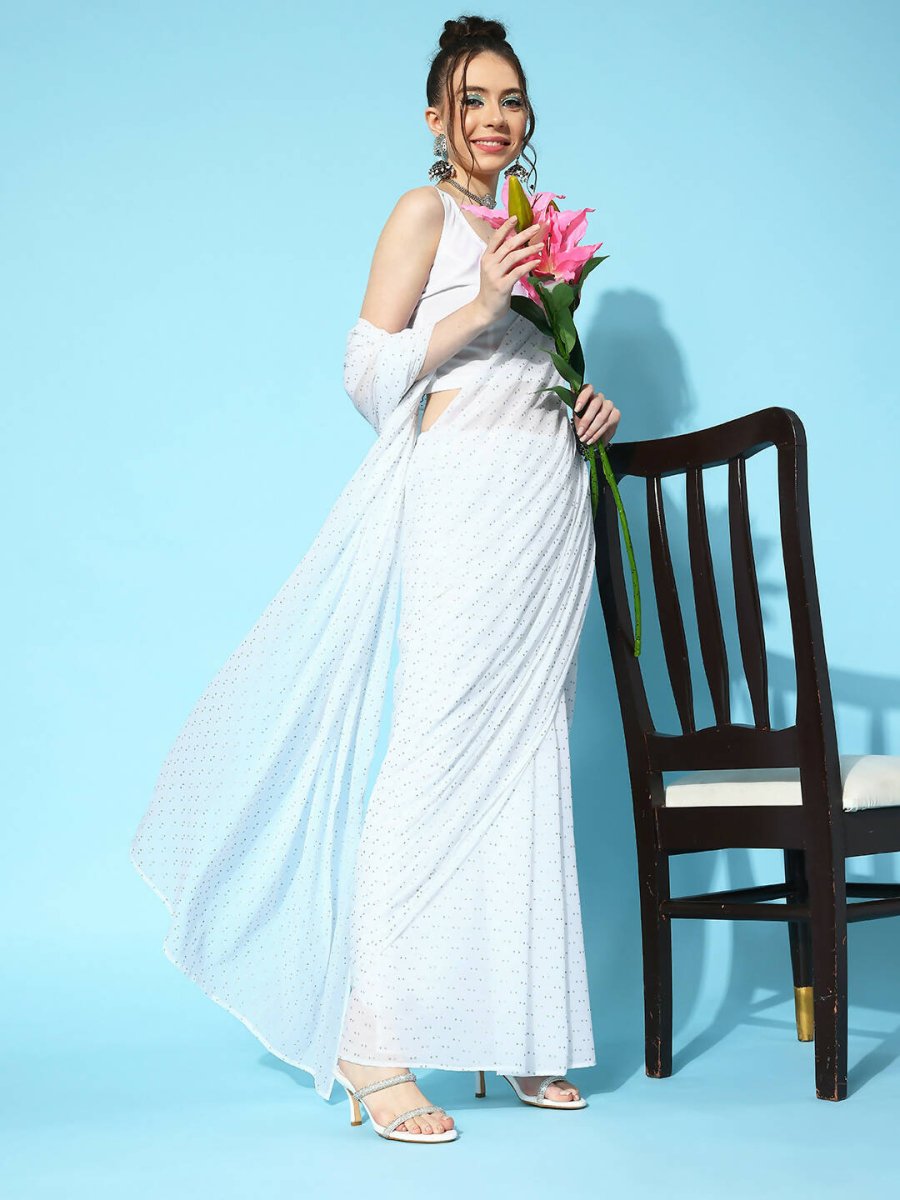 Ahalyaa Women's Traditional wear Saree - White
