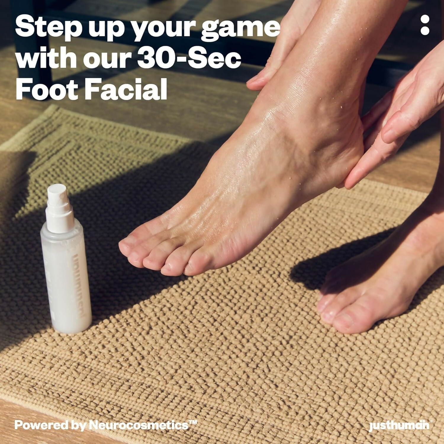 JustHuman 30 Sec Foot Facial Lotion For Remove Dead Skin & Instant Exfoliation