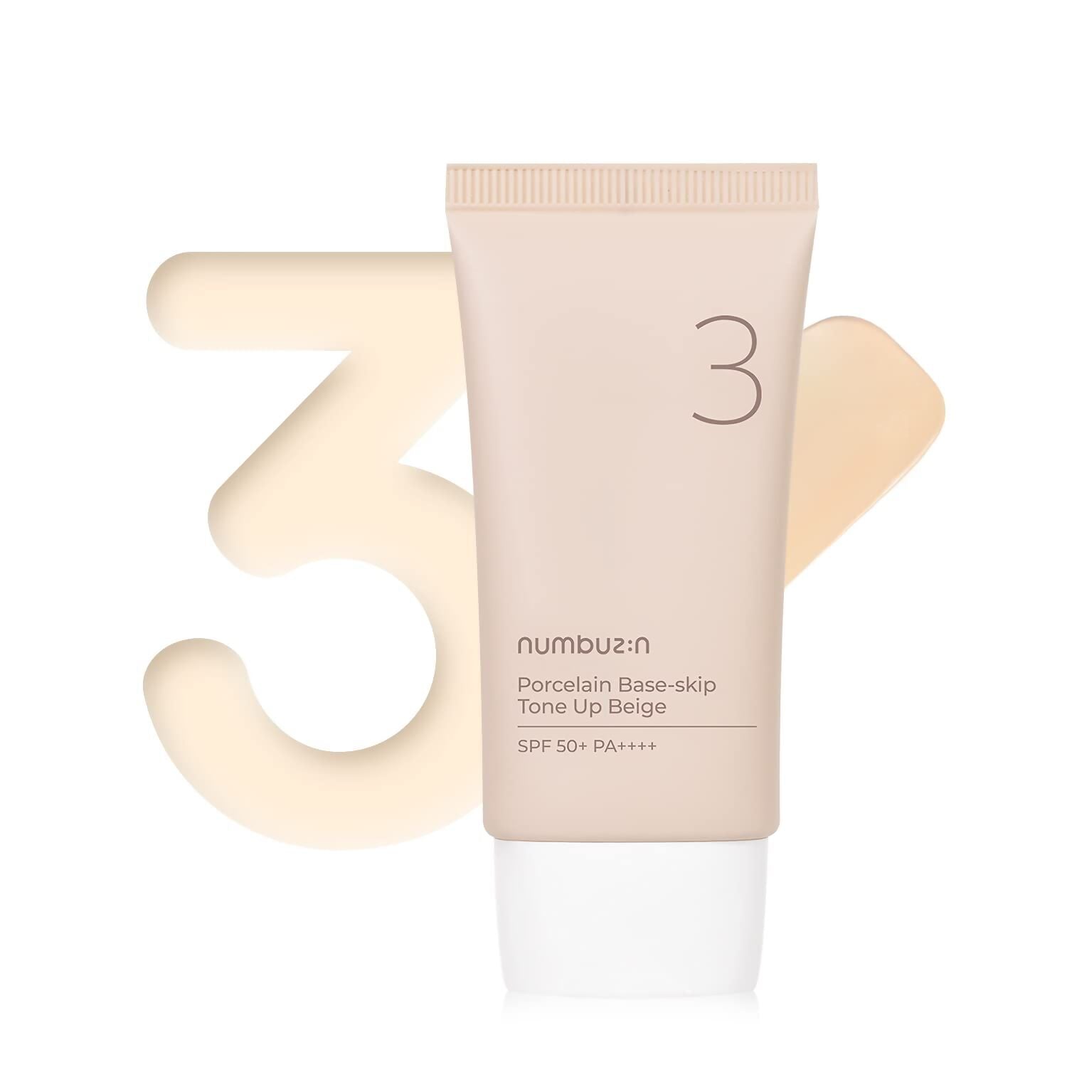 Numbuzin No.3 Porcelain Base-skip Tone Up Beige