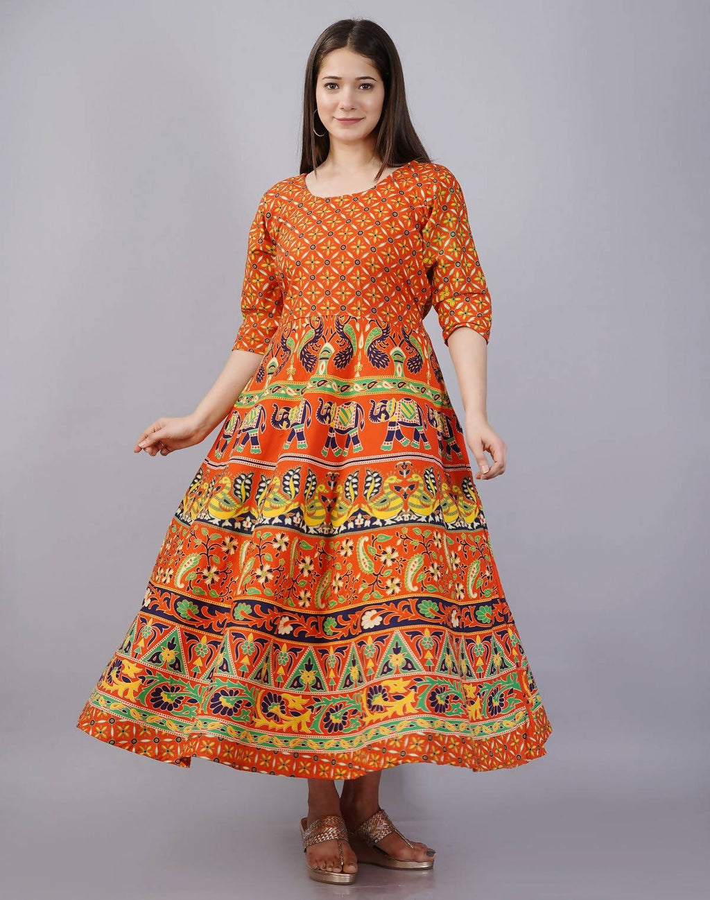 Vamika Multicolor Cotton Printed Party/Casual Wear Kurti (GAM25K)