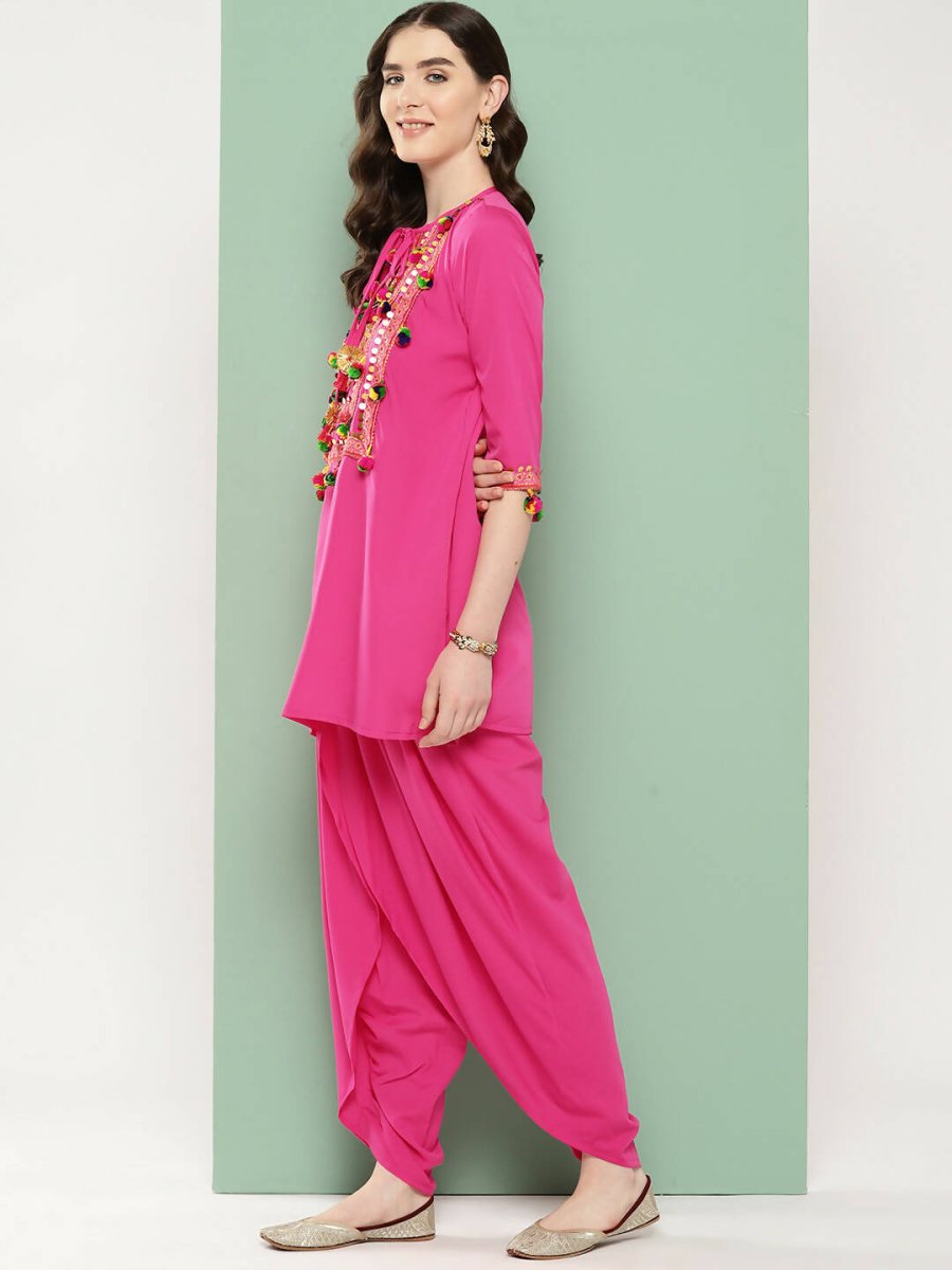 Ahalyaa Women's Traditional Wear Co-ods - Pink - Distacart