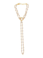 Ruby Raang Gold Kundan & Pearl Haath Phool - Distacart