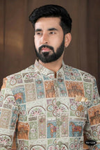 Joban Fashion Men's Base Pista(Multi Colours) Georgette Kurta with Pyjama