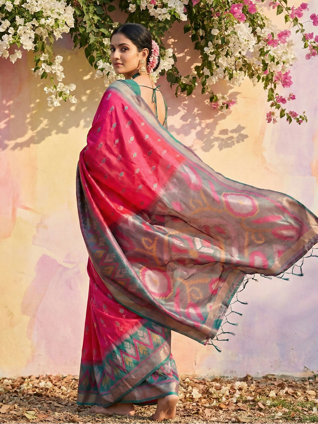 Shree Shyam Fashion Pink Soft Silk Saree - Distacart