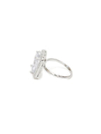 white stone ring (silver) - Ruby Raang