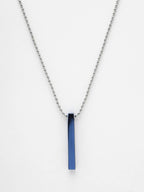 NVR Men Blue Plated Geomatric Pendent With Chain
