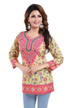 Snehal Creations Alluring Faux Crepe Printed Short Kurti Tunic