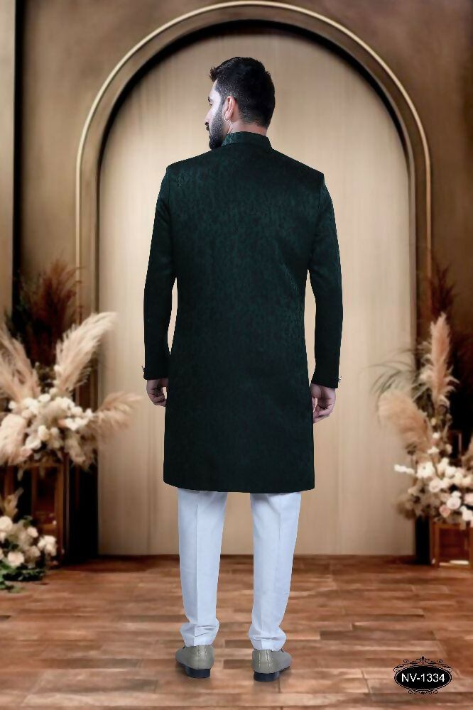 Joban Fashion Men's Green Satin Kurta with Pyjama